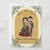 Traditionelle indische Save the Date-Karte Date (Vorderseite)