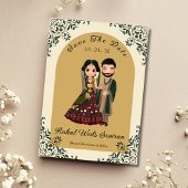 Traditionelle indische Save the Date-Karte Save The Date