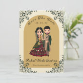 Traditionelle indische Save the Date-Karte Save The Date (Stehend Vorderseite)