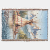Traditionelle indische Teepee Nature Scene Digi Decke (Vorderseite)