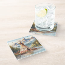 Traditionelle indische Teepee Nature Scene Digi