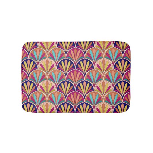 Traditionelle indische TextilIllustration Badematte (Vorderseite)