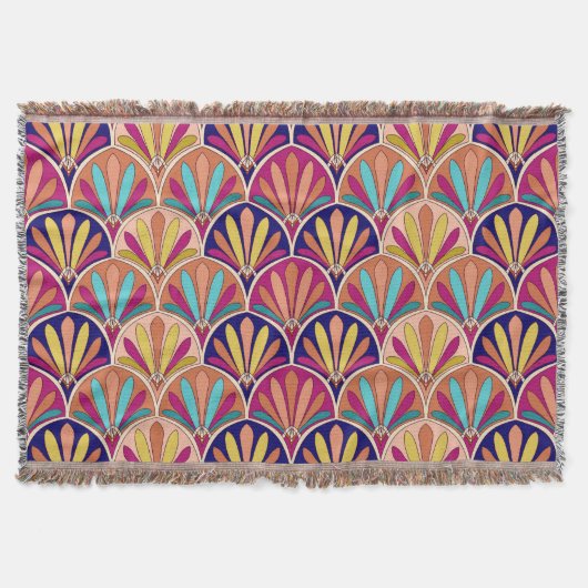 Traditionelle indische TextilIllustration Decke (Vorderseite)