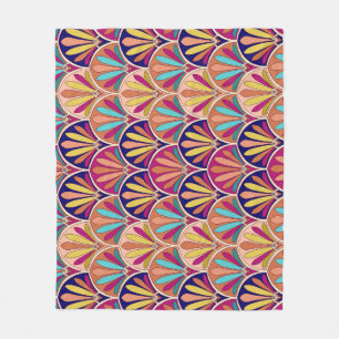 Traditionelle indische TextilIllustration Fleecedecke