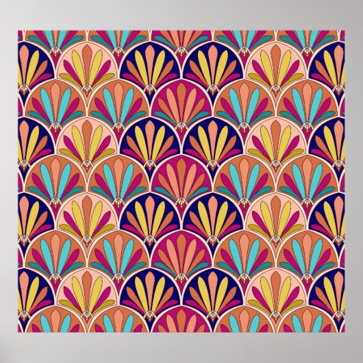 Traditionelle indische TextilIllustration Poster (Vorne)