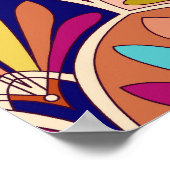 Traditionelle indische TextilIllustration Poster (Ecke)