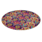 Traditionelle indische TextilIllustration Schneidebrett (Ecke)