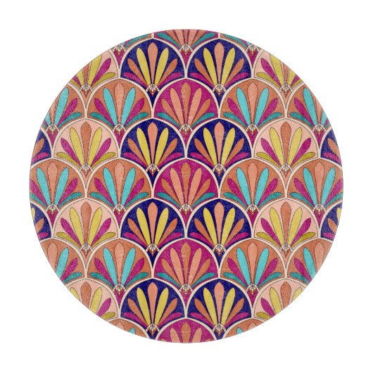 Traditionelle indische TextilIllustration Schneidebrett (Vorderseite)