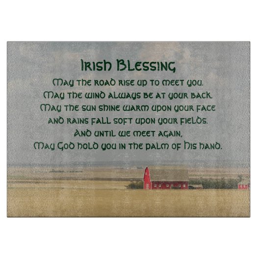 Traditionelle irische Blessing Golden Weizen Field Schneidebrett (Vorderseite)