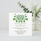 Traditionelle irische keltische Liebe Knoten und K Einladung (Stehend Vorderseite)