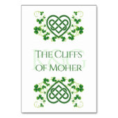 Traditionelle irische keltische Liebe Knoten und K Tischnummer (Rückseite)