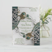 Traditionelle irische keltische Motive & Muster Einladung (Stehend Vorderseite)