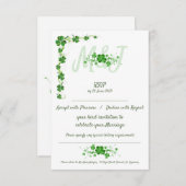 Traditionelle irische Kleeblätter keltische Klee RSVP Karte (Vorne/Hinten)