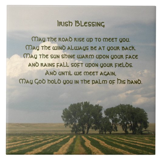 Traditionelle irische Segen Landschaft der Ackerla Fliese (Vorderseite)
