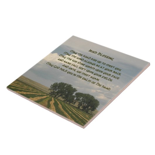 Traditionelle irische Segen Landschaft der Ackerla Fliese (Seite)