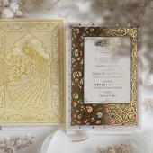 Traditionelle islamische gelbe Hochzeit Folieneinladung