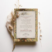 Traditionelle islamische gelbe Hochzeit Folieneinladung