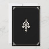 Traditionelle islamische Hochzeit in Schwarz und C Einladung (Rückseite)