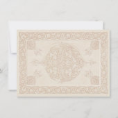 Traditionelle islamische Kalligrafie-Hochzeitkarte Einladung (Rückseite)