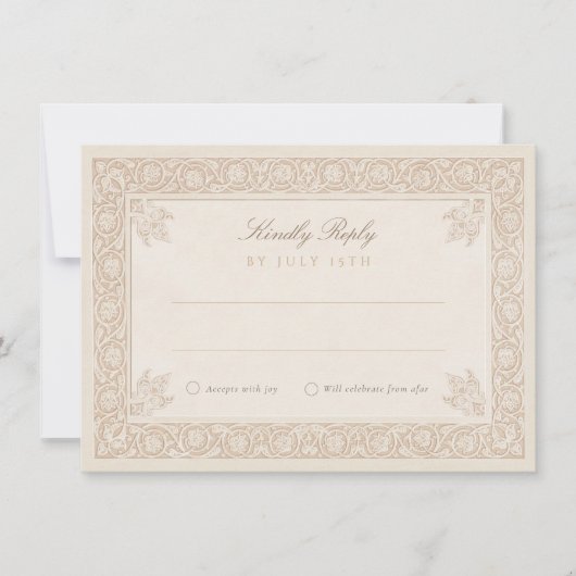 Traditionelle islamische Kalligrafie-Hochzeitkarte Einladung (Vorderseite)