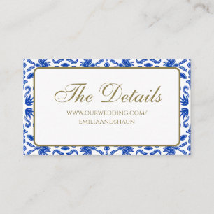 Traditionelle italienische Blue Enclosure Card Begleitkarte