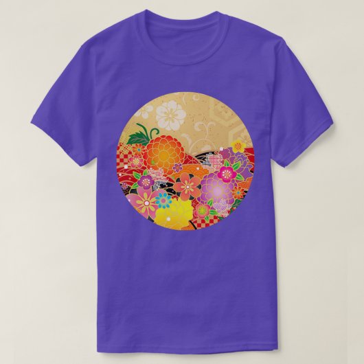 Traditionelle japanische Blume T-Shirt (Design vorne)