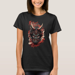 Traditionelle japanische Dämonenmaske, Teufel Oni T-Shirt