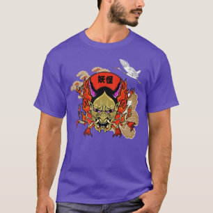 Traditionelle japanische Demon Yokai Maske Premium T-Shirt