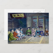 Traditionelle japanische Familienmahlzeiten handge Postkarte (Vorne/Hinten)