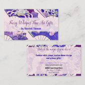 Traditionelle japanische Fans ART EVENTS SHOP Visitenkarte (Vorne/Hinten)