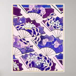 Traditionelle japanische Fans Poster