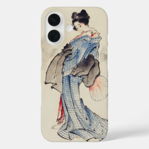 Traditionelle japanische Kunst der Geisha im Kimon iPhone 16 Hülle