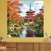Traditionelle japanische Pagode Leinwanddruck (Insitu (Wohnzimmer))