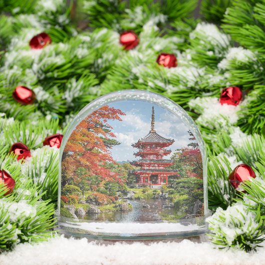 Traditionelle japanische Pagode Schneekugeln (Weihnachten)