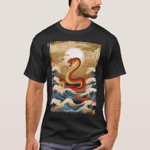 Traditionelle japanische Schlangenkunst T-Shirt