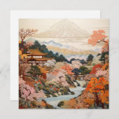 Traditionelle japanische Tapisserie Art Elegantes  (Vorne/Hinten)