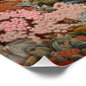 Traditionelle japanische Tapisserie Art Elegantes  Poster (Ecke)