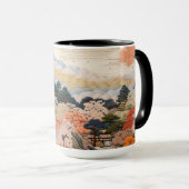 Traditionelle japanische Tapisserie Art Elegantes Tasse (VorderseiteRechts)