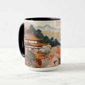 Traditionelle japanische Tapisserie Art Elegantes Tasse (Vorderseite Links)