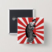 Traditionelle japanische ukiyoe Frau Button (Vorne & Hinten)