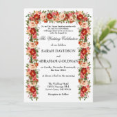 Traditionelle jüdische Einladungen zur Hochzeit -  (Stehend Vorderseite)