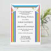 Traditionelle jüdische Einladungen zur Hochzeit - (Stehend Vorderseite)