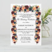 Traditionelle jüdische Hochzeitseinladungen - Gold Einladung (Stehend Vorderseite)