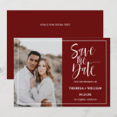 Traditionelle kalligraphische Foto Hochzeit Save The Date (Vorne/Hinten)