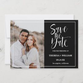 Traditionelle kalligraphische Foto Hochzeit Save The Date