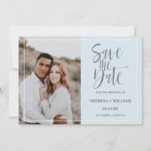 Traditionelle kalligraphische Foto Hochzeit Save The Date (Vorderseite)