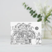 Traditionelle Kandy Possession Kandy Sri Lanka Postkarte (Stehend Vorderseite)