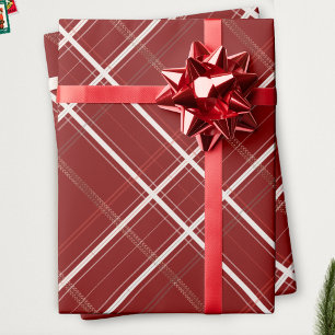 Traditionelle Karierte gemütliche Hütte Weihnachte Geschenkpapier