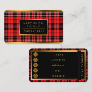 Traditionelle Karierte Tartan Populäre Kollektion Visitenkarte