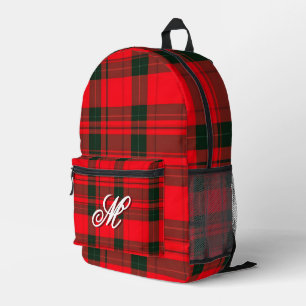 Traditionelle Karierte Tartan Populäre Rote Sammlu Bedruckter Rucksack